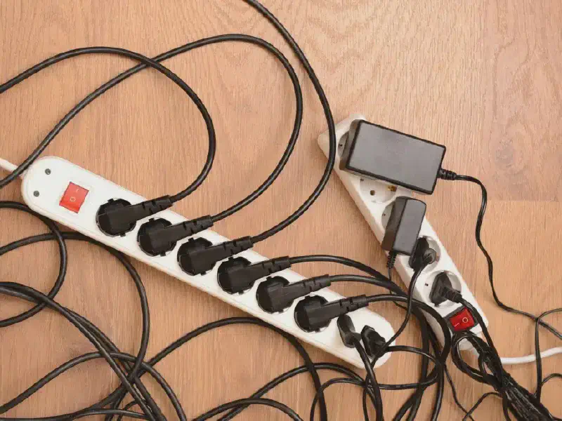 Two power boards plugged into each other