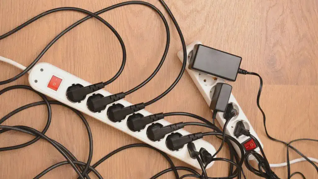 Two power boards plugged into each other